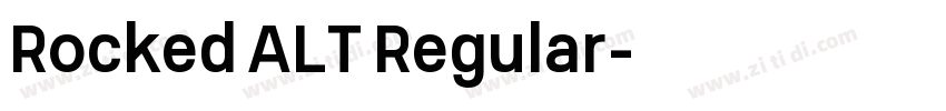 Rocked ALT Regular字体转换